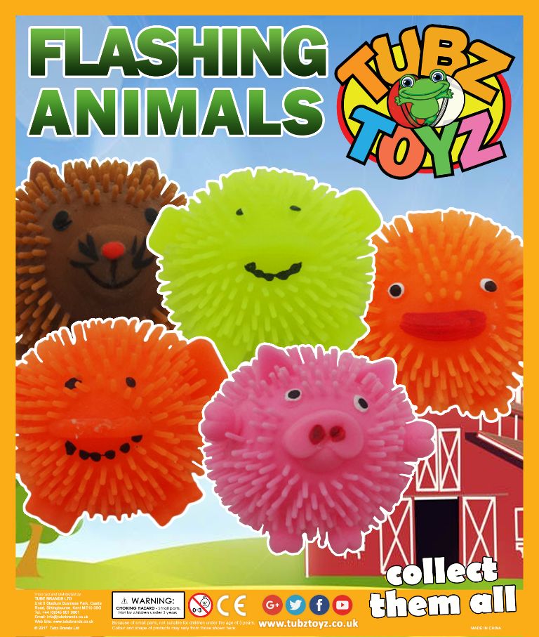 Flashing Animals Tubz Toyz