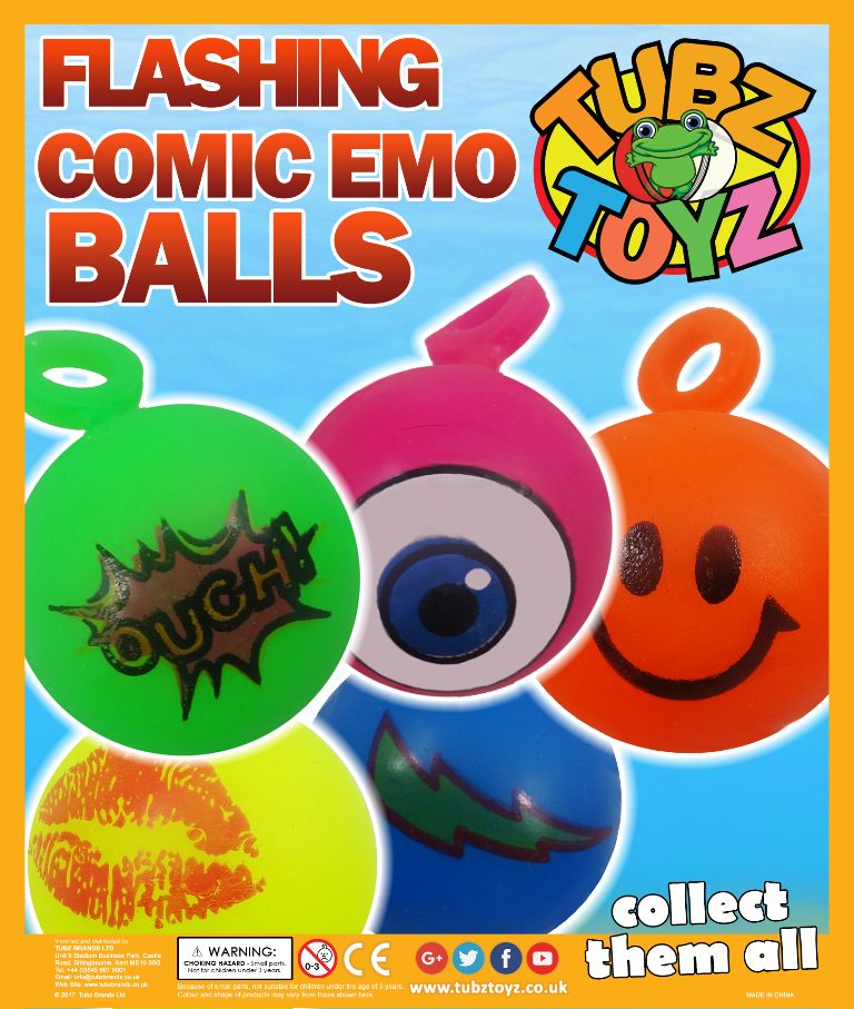 Flashing Comic Emo Balls Tubz Toyz