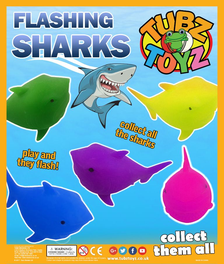 Tubz Toyz Flashing Sharks