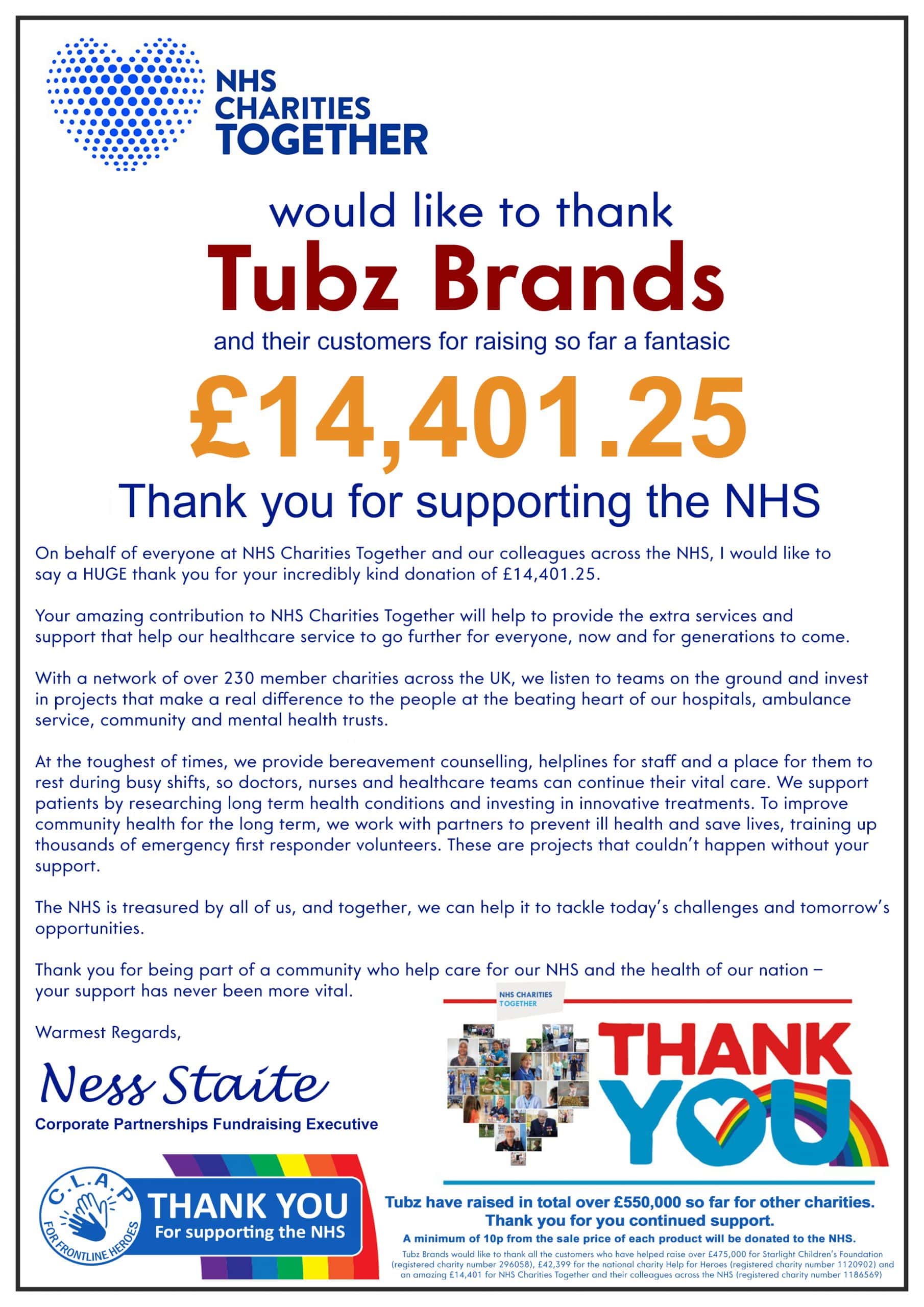 Tubz NHS Certificate